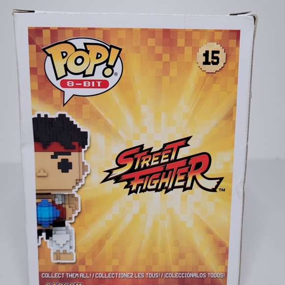 Funko Pop 8-Bit Street Fighter Ryu #15 Gamestop Exclusive - Picture 4 of 6